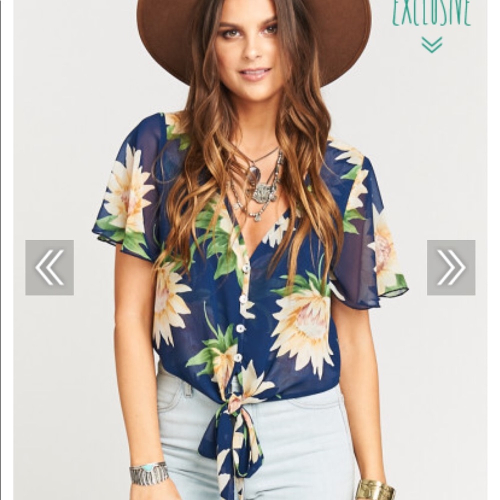 Show Me your mumu tortuga tie top sunflower dreams